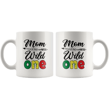 Load image into Gallery viewer, RobustCreative-Senegalese Mom of the Wild One Birthday Senegal Flag White 11oz Mug Gift Idea
