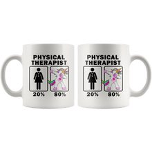 Load image into Gallery viewer, RobustCreative-Physical Therapist Dabbing Unicorn 20 80 Principle Superhero Girl Womens - 11oz White Mug Medical Personnel Gift Idea
