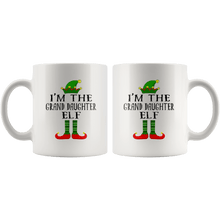 Load image into Gallery viewer, RobustCreative-Im The Grand Daughter Elf Matching Family Christmas - 11oz White Mug Christmas group green pjs costume Gift Idea
