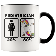 Load image into Gallery viewer, RobustCreative-Pediatrician Dabbing Unicorn 80 20 Principle Superhero Girl Womens - 11oz Accent Mug Medical Personnel Gift Idea
