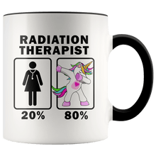 Load image into Gallery viewer, RobustCreative-Radiation Therapist Dabbing Unicorn 20 80 Principle Superhero Girl Womens - 11oz Accent Mug Medical Personnel Gift Idea
