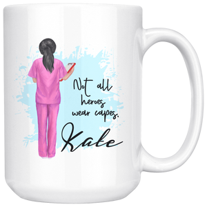 RobustCreative-Personalized Nurse Mug Gift Idea - Customized Appreciation Present for Nurses Coworkers, Medical Coffee Cup Printed on Both Sides!