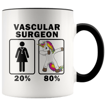 Load image into Gallery viewer, RobustCreative-Vascular Surgeon Dabbing Unicorn 80 20 Principle Superhero Girl Womens - 11oz Accent Mug Medical Personnel Gift Idea
