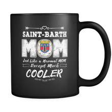 Load image into Gallery viewer, RobustCreative-Best Mom Ever is from St Barthelemy - Saint-Barth Flag 11oz Funny Black Coffee Mug - Mothers Day Independence Day - Women Men Friends Gift - Both Sides Printed (Distressed)
