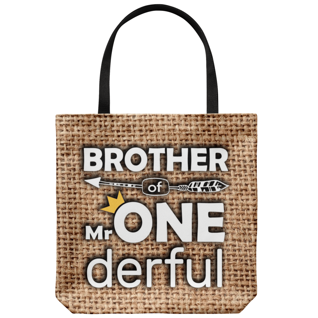 RobustCreative-Brother of Mr Onederful Crown 1st Birthday Boy Im One Outfit Tote Bag Gift Idea