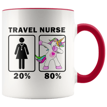 Load image into Gallery viewer, RobustCreative-Travel Nurse Dabbing Unicorn 20 80 Principle Superhero Girl Womens - 11oz Accent Mug Medical Personnel Gift Idea
