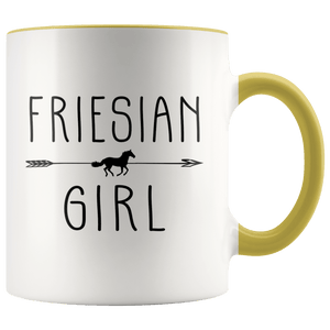 RobustCreative-Friesian Horse Girl Gifts Horses Lover Riding Racing - 11oz Accent Mug Riding Lover Gift Idea