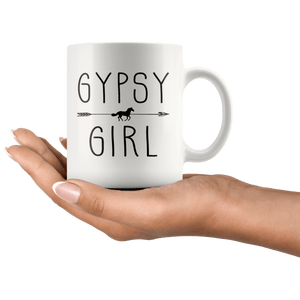 RobustCreative-Gypsy Horse Girl Gifts Horses Lover Riding Racing - 11oz White Mug Racing Lover Gift Idea