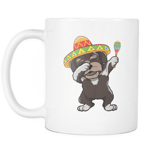 RobustCreative-Dabbing Havanese Dog in Sombrero - Cinco De Mayo Mexican Fiesta - Dab Dance Mexico Party - 11oz White Funny Coffee Mug Women Men Friends Gift ~ Both Sides Printed