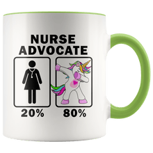 Load image into Gallery viewer, RobustCreative-Nurse Advocate Dabbing Unicorn 20 80 Principle Superhero Girl Womens - 11oz Accent Mug Medical Personnel Gift Idea
