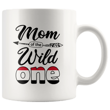 Load image into Gallery viewer, RobustCreative-Yemeni Mom of the Wild One Birthday Yemen Flag White 11oz Mug Gift Idea
