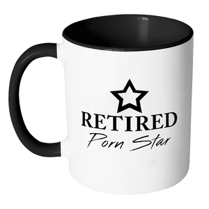 RobustCreative-Retired Porn Star - The Growth Lab - Funny Gag Gift Funny meme - 11oz Black & White Funny Coffee Mug Women Men Friends Gift ~ Both Sides Printed