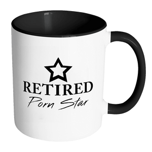 RobustCreative-Retired Porn Star - The Growth Lab - Funny Gag Gift Funny meme - 11oz Black & White Funny Coffee Mug Women Men Friends Gift ~ Both Sides Printed