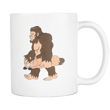 Load image into Gallery viewer, RobustCreative-Bigfoot Sasquatch Carrying Horse - I Believe I&#39;m a Believer - No Yeti Humanoid Monster - 11oz White Funny Coffee Mug Women Men Friends Gift ~ Both Sides Printed
