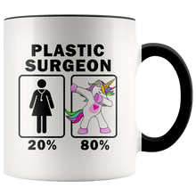 Load image into Gallery viewer, RobustCreative-Plastic Surgeon Dabbing Unicorn 20 80 Principle Superhero Girl Womens - 11oz Accent Mug Medical Personnel Gift Idea
