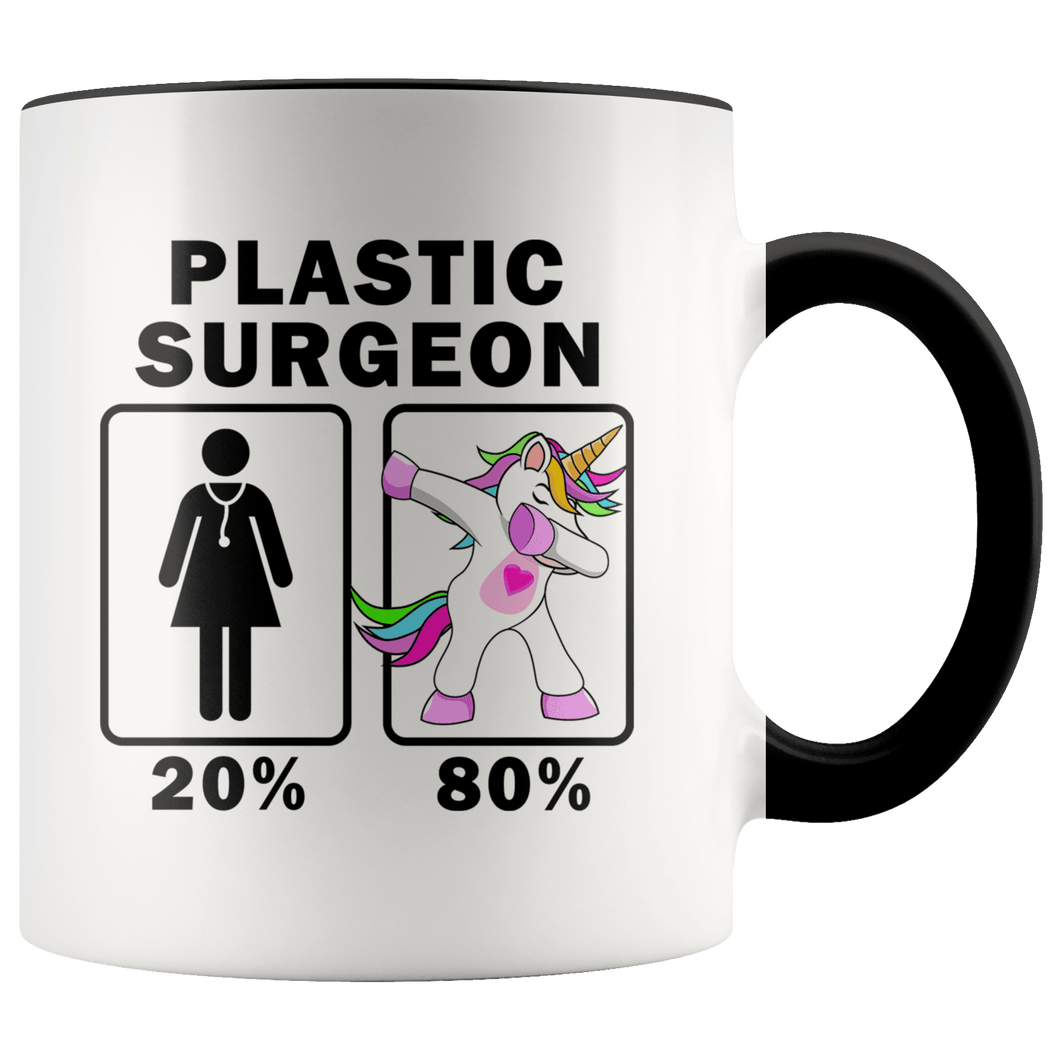 RobustCreative-Plastic Surgeon Dabbing Unicorn 20 80 Principle Superhero Girl Womens - 11oz Accent Mug Medical Personnel Gift Idea