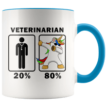 Load image into Gallery viewer, RobustCreative-Veterinarian Dabbing Unicorn 80 20 Principle Graduation Gift Mens - 11oz Accent Mug Medical Personnel Gift Idea
