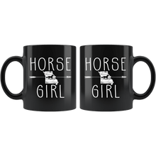 Load image into Gallery viewer, RobustCreative-Missouri Horse Girl Gifts Missourian Shape Country for women - 11oz Black Mug Racing Lover Gift Idea
