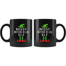 Load image into Gallery viewer, RobustCreative-Im The Bossy Brother In Law Elf Family Matching Outfits PJ - 11oz Black Mug Christmas group green pjs costume Gift Idea
