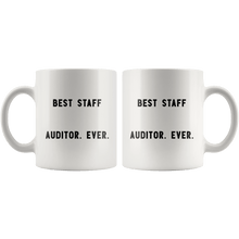Load image into Gallery viewer, RobustCreative-Best Staff Auditor. Ever. The Funny Coworker Office Gag Gifts White 11oz Mug Gift Idea
