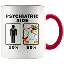 Load image into Gallery viewer, RobustCreative-Psychiatric Aide Dabbing Unicorn 80 20 Principle Graduation Gift Mens - 11oz Accent Mug Medical Personnel Gift Idea
