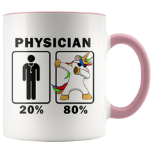 Load image into Gallery viewer, RobustCreative-Physician Dabbing Unicorn 80 20 Principle Graduation Gift Mens - 11oz Accent Mug Medical Personnel Gift Idea
