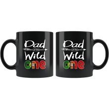 Load image into Gallery viewer, RobustCreative-Portuguese Dad of the Wild One Birthday Portugal Flag Black 11oz Mug Gift Idea
