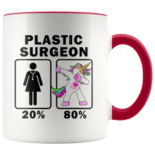 Load image into Gallery viewer, RobustCreative-Plastic Surgeon Dabbing Unicorn 20 80 Principle Superhero Girl Womens - 11oz Accent Mug Medical Personnel Gift Idea
