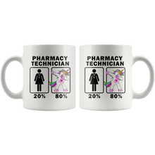 Load image into Gallery viewer, RobustCreative-Pharmacy Technician Dabbing Unicorn 20 80 Principle Superhero Girl Womens - 11oz White Mug Medical Personnel Gift Idea
