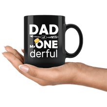 Load image into Gallery viewer, RobustCreative-Dad of Mr Onederful  1st Birthday Baby Boy Outfit Black 11oz Mug Gift Idea
