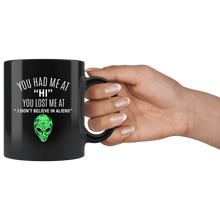 Load image into Gallery viewer, RobustCreative-Funny Alien Saying Take Me Home With You UFO - 11oz Black Mug sci fi believer Area 51 Extraterrestrial Gift Idea
