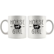 Load image into Gallery viewer, RobustCreative-Iowa Horse Girl Gifts Iowan Shape Country for women - 11oz White Mug Riding Lover Gift Idea
