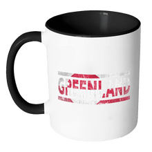 Load image into Gallery viewer, RobustCreative-Retro Vintage Flag Greenlander Greenland 11oz Black &amp; White Coffee Mug ~ Both Sides Printed
