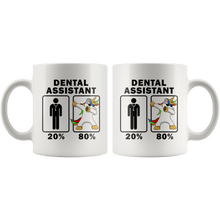 Load image into Gallery viewer, RobustCreative-Dental Assistant Dabbing Unicorn 80 20 Principle Graduation Gift Mens - 11oz White Mug Medical Personnel Gift Idea
