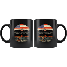 Load image into Gallery viewer, RobustCreative-Serbian Roots American Grown Fathers Day Gift - Serbian Pride 11oz Funny Black Coffee Mug - Real Serbia Hero Flag Papa National Heritage - Friends Gift - Both Sides Printed
