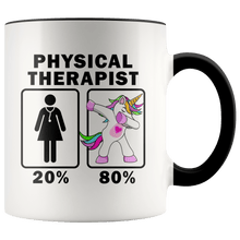 Load image into Gallery viewer, RobustCreative-Physical Therapist Dabbing Unicorn 20 80 Principle Superhero Girl Womens - 11oz Accent Mug Medical Personnel Gift Idea
