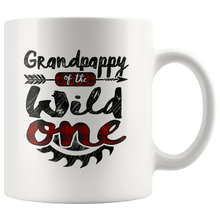 Load image into Gallery viewer, RobustCreative-Grandpappy of the Wild One Lumberjack Woodworker - 11oz White Mug red black plaid Woodworking saw dust Gift Idea
