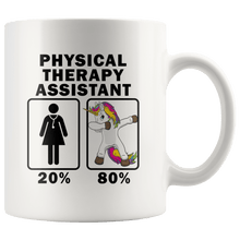 Load image into Gallery viewer, RobustCreative-Physical Therapy Assistant Dabbing Unicorn 80 20 Principle Superhero Girl Womens - 11oz White Mug Medical Personnel Gift Idea
