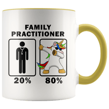 Load image into Gallery viewer, RobustCreative-Family Practitioner Dabbing Unicorn 80 20 Principle Graduation Gift Mens - 11oz Accent Mug Medical Personnel Gift Idea
