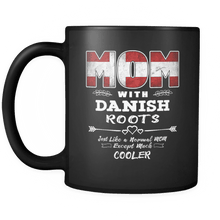 Load image into Gallery viewer, RobustCreative-Best Mom Ever with Danish Roots - Denmark Flag 11oz Funny Black Coffee Mug - Mothers Day Independence Day - Women Men Friends Gift - Both Sides Printed (Distressed)
