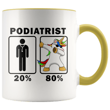 Load image into Gallery viewer, RobustCreative-Podiatrist Dabbing Unicorn 80 20 Principle Graduation Gift Mens - 11oz Accent Mug Medical Personnel Gift Idea
