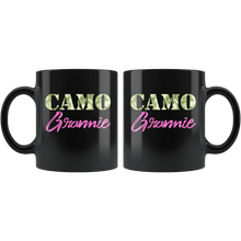 Load image into Gallery viewer, RobustCreative-Military Grannie Camo Camo Hard Charger Squared Away - Military Family 11oz Black Mug Retired or Deployed support troops Gift Idea - Both Sides Printed
