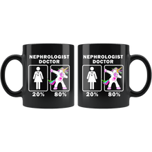 Load image into Gallery viewer, RobustCreative-Nephrologist Doctor Dabbing Unicorn 20 80 Principle Superhero Girl Womens - 11oz Black Mug Medical Personnel Gift Idea
