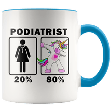 Load image into Gallery viewer, RobustCreative-Podiatrist Dabbing Unicorn 20 80 Principle Superhero Girl Womens - 11oz Accent Mug Medical Personnel Gift Idea
