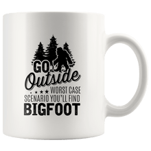 Load image into Gallery viewer, RobustCreative-Bigfoot Go Outside Worst Case Scenario Hide and Seek - 11oz White Mug Science Fiction Lover Gift Idea
