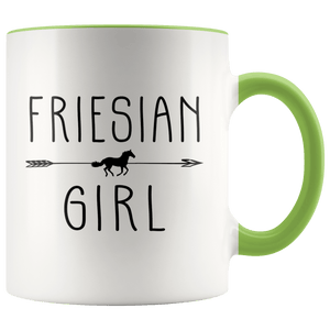 RobustCreative-Friesian Horse Girl Gifts Horses Lover Riding Racing - 11oz Accent Mug Riding Lover Gift Idea