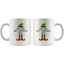 Load image into Gallery viewer, RobustCreative-Im The Art Teacher Elf Christmas Teaching&#39;s - 11oz White Mug I Just Really Like to Teach Cute Tiny Humans Gift Idea
