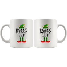 Load image into Gallery viewer, RobustCreative-Im The Bossy Daddy Elf Family Matching Outfits PJ - 11oz White Mug Christmas group green pjs costume Gift Idea
