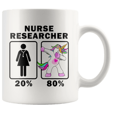 Load image into Gallery viewer, RobustCreative-Nurse Researcher Dabbing Unicorn 20 80 Principle Superhero Girl Womens - 11oz White Mug Medical Personnel Gift Idea
