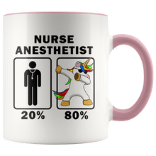 Load image into Gallery viewer, RobustCreative-Nurse Anesthetist Dabbing Unicorn 80 20 Principle Graduation Gift Mens - 11oz Accent Mug Medical Personnel Gift Idea
